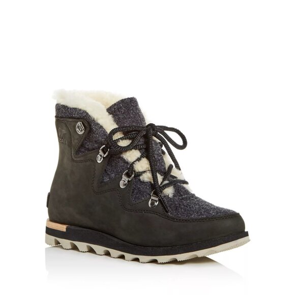 Sorel Sneakchic Alpine Holiday Shearling Waterproof Cold-Weather Boots, Size 7.5 - Picture 1 of 13